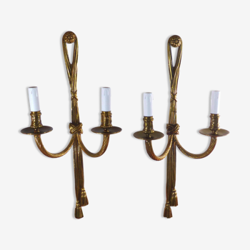 Pair style applique Louis XVI bronze