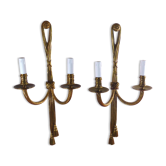 Paire d’applique de style Louis XVI en bronze