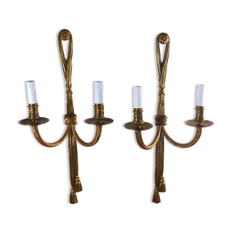 Pair style applique Louis XVI bronze