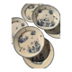 6 flat plates Terre de Fer, 19th century – Digoin & Sarreguemines