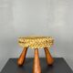 Midcentury French braided rope stool by Audoux & Minet, 1950s