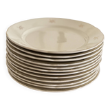 12 antique flat plates Villeroy & Boch Mettlach – porcelain