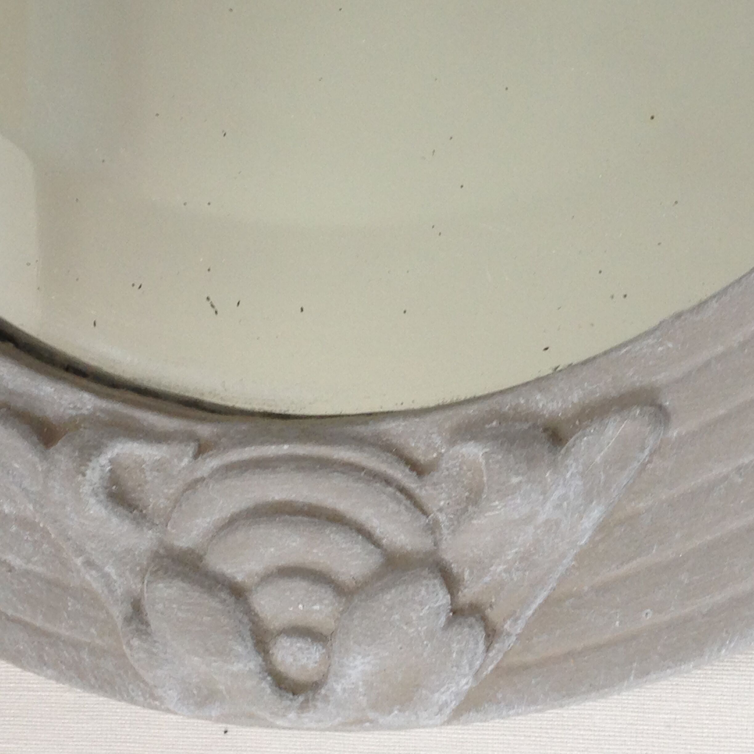 Mirror beveled art deco white 66x39cm