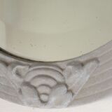 Mirror beveled art deco white 66x39cm