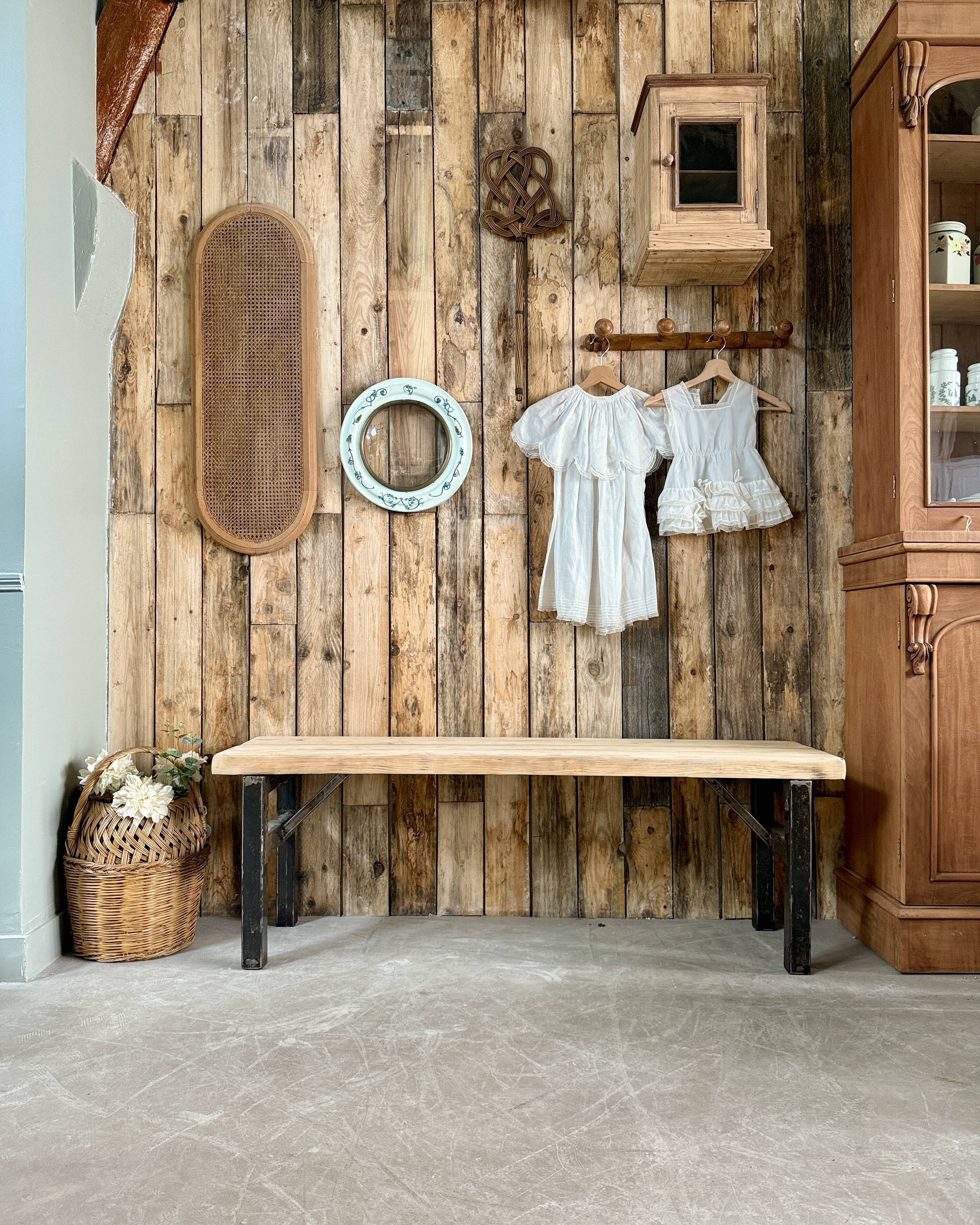 Vintage industrial bench (refurbished)