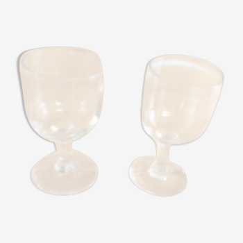 Lot de 2 verres anciens soufflés