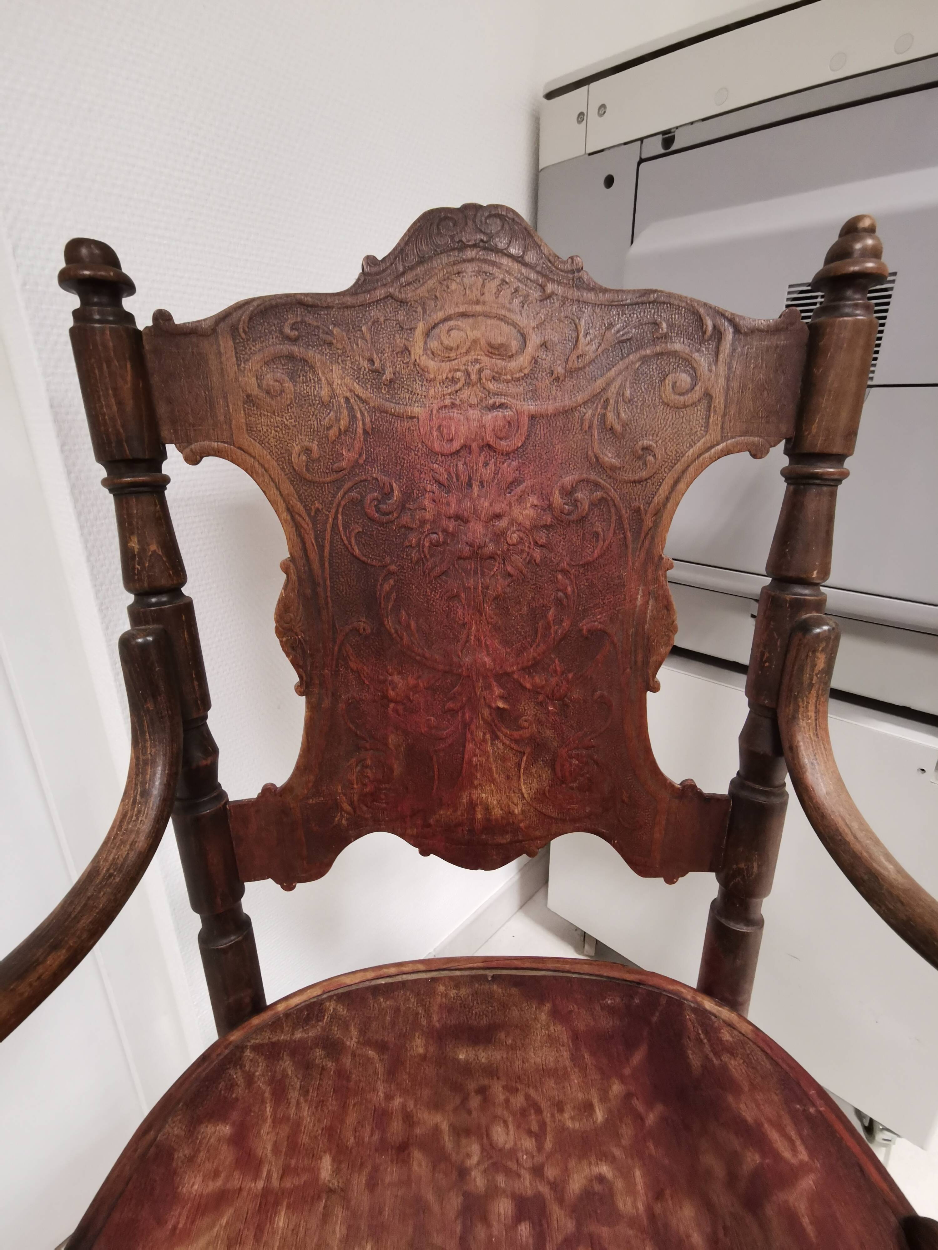 Old fischel armchair, bentwood chair