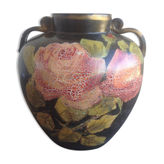 Painted terracotta ball vase by Georges Baud Gulf Juan