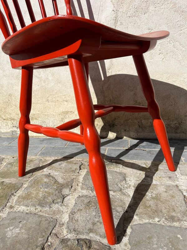 Chaise baumann rouge brique
