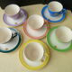 Set of 6 vintage coffee cups in faïence Romanian manufacturing
