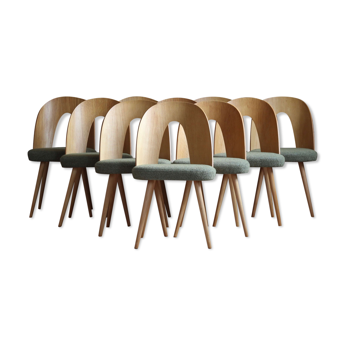 Ensemble de 6 chaises de salle à manger par Antonin Šuman