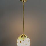 White with black dots pendant lamp 1960s
