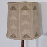 Scandinavian floor lamp in teak and leather 1960