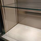 Library Showcase ivory color and anodized aluminum matt gold