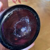 Water glasses, purple bubbled glass, Biot region