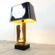 Lampe de table en laiton en forme de feuille des années 1970.