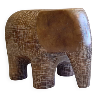 Stone elephant sculpture