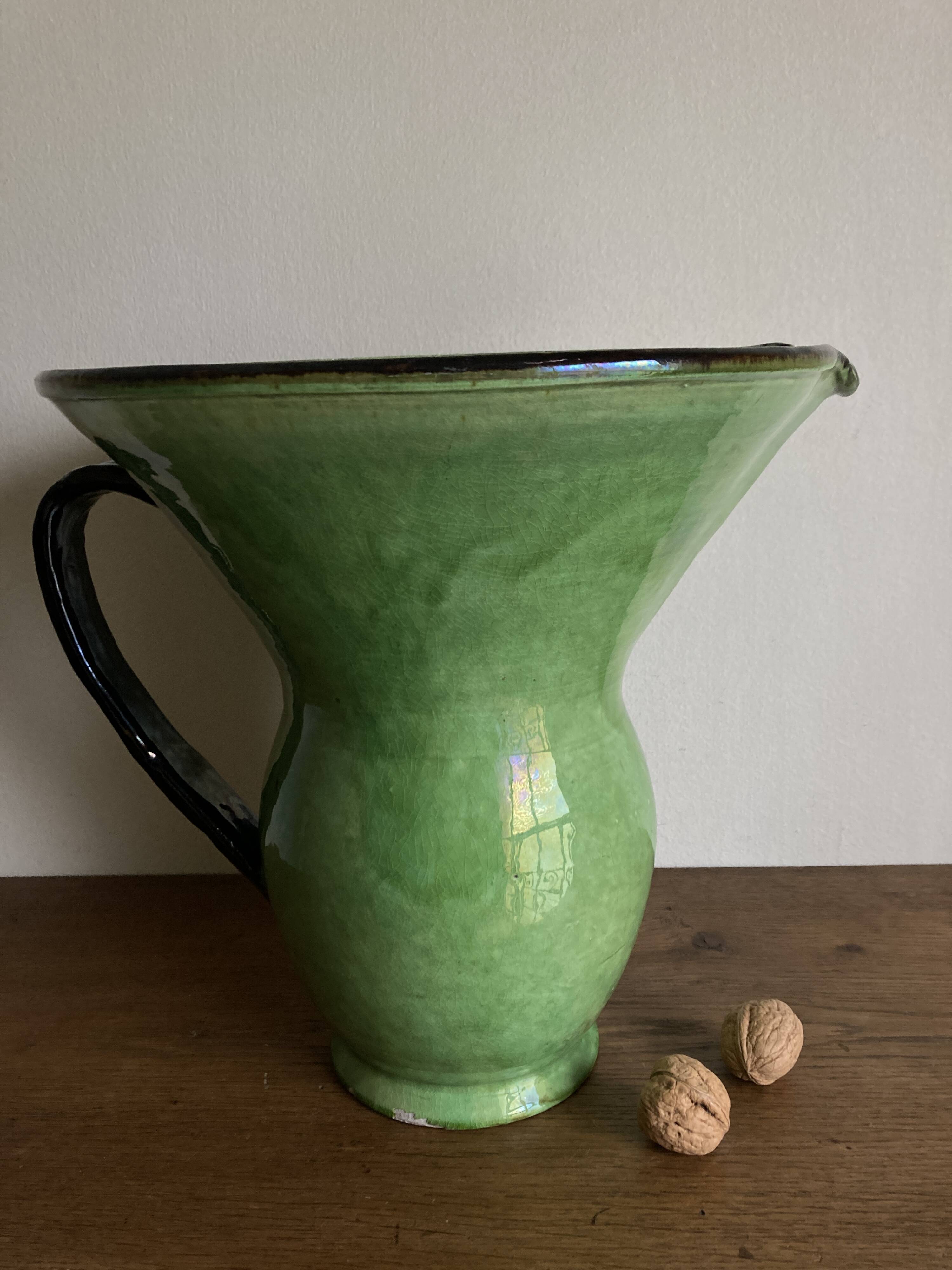 XXXXL glazed earthenware vase by Etienne Noel in Dieulefit, 1950