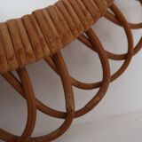 Mirror witch rattan 70s - 46cm