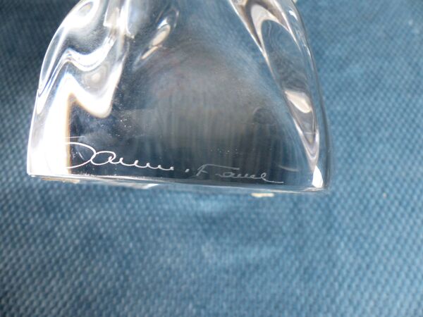 Deux chandeliers en cristal  Daum France