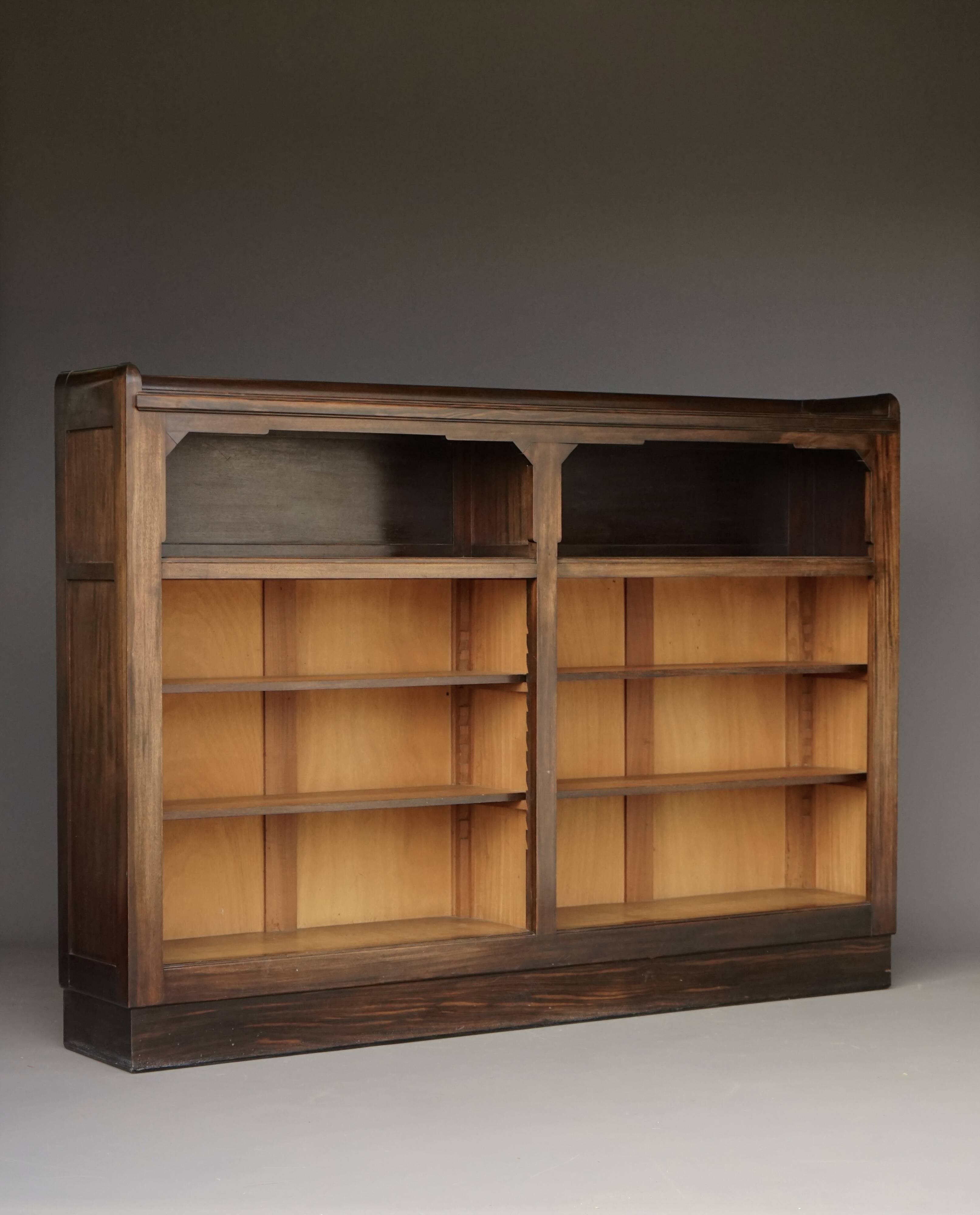 Hague School Art Deco wooden Bookcase, 1930s