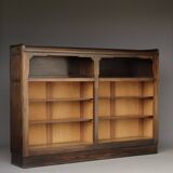 Bibliothèque Art Déco en bois de l'école de La Haye, années 1930