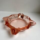 Pink glass ashtray 70s