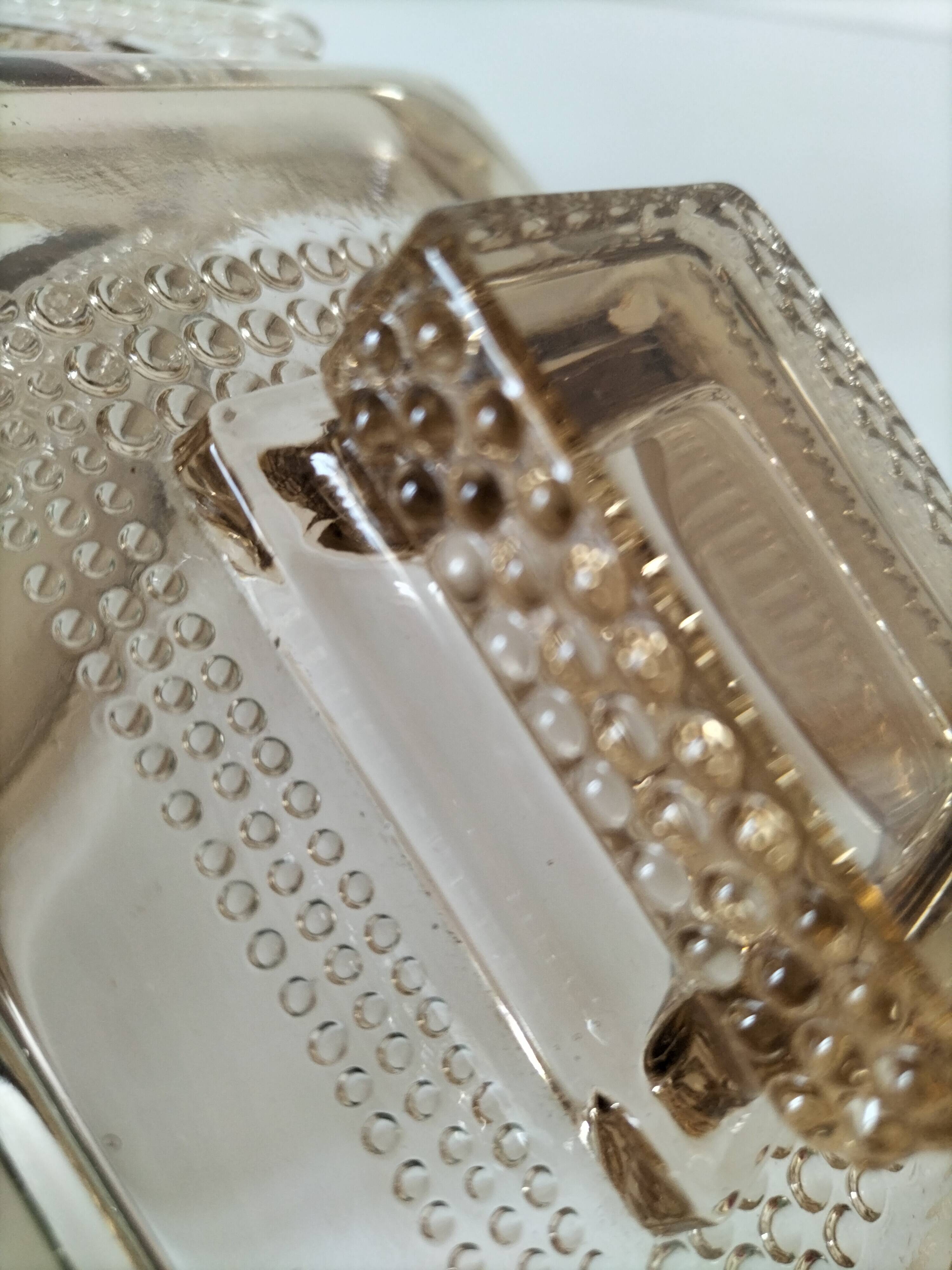 Vintage pressed glass box