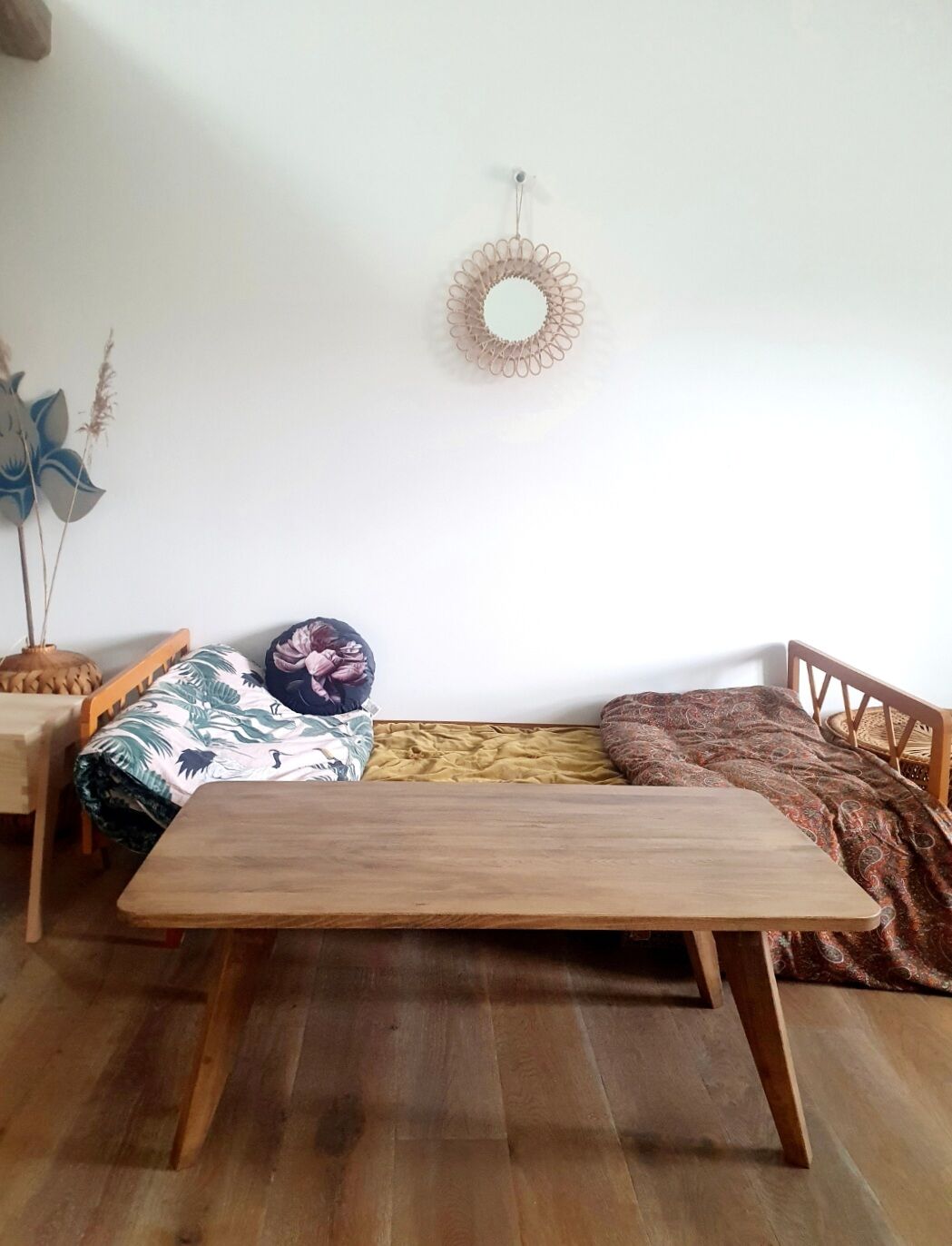 Solid wood coffee table