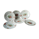 6 FLAT PORCELAIN PLATES THICK DECOR VEGETABLES 4 SEASONS