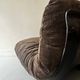 Marsala armchair in plexiglass and brown short pile velvet, Ligne Roset 1970