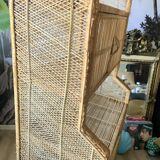Vintage rattan bookcase
