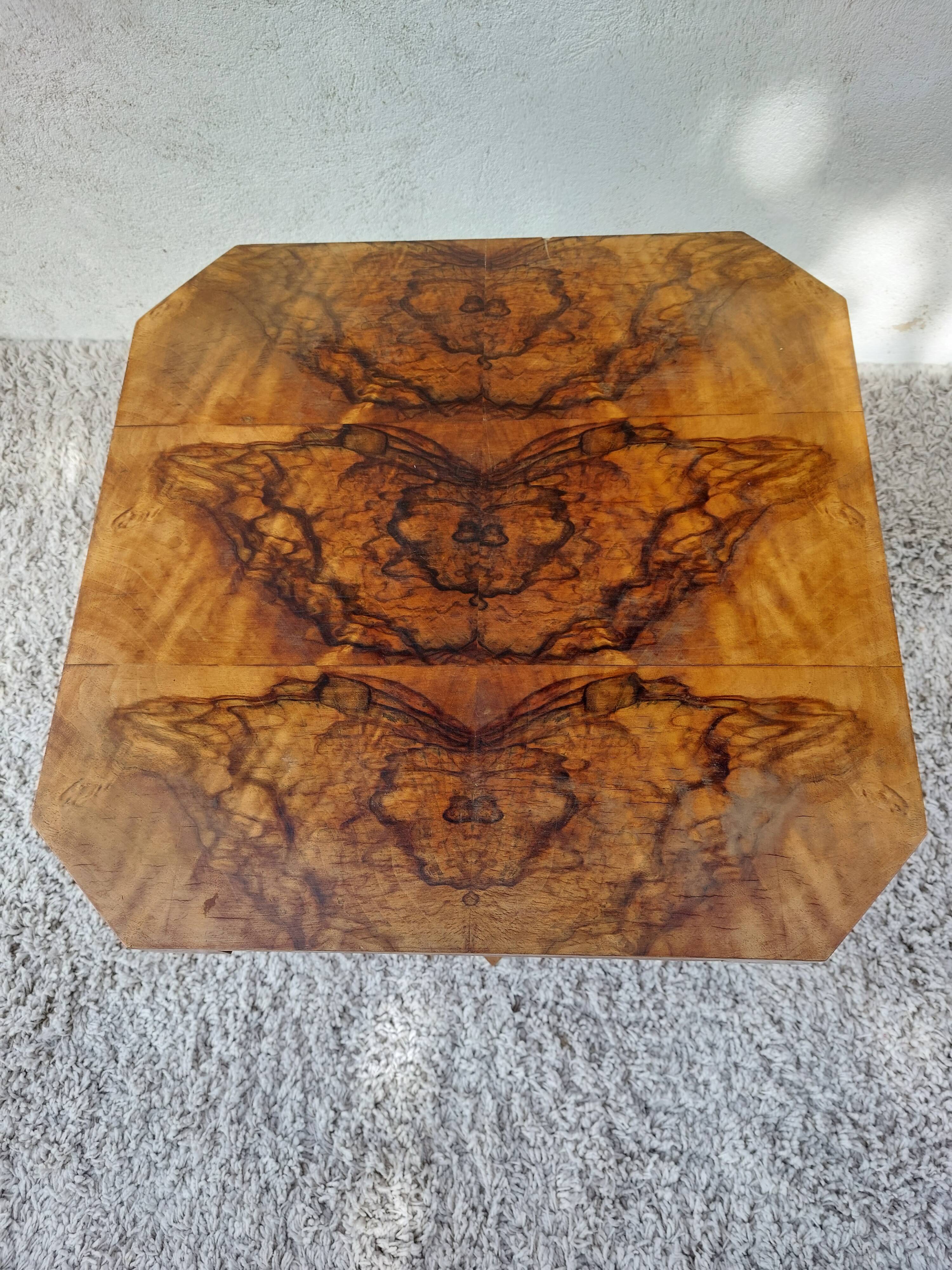 Square art deco pedestal table