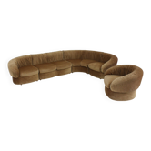 Vintage Italian curved modular sofa 1970s