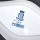 Saint Amand sauce boat and 2 earthenware dishes with navy blue rose decoration Primax