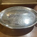 Chauffe plat en métal argenté des années 1930