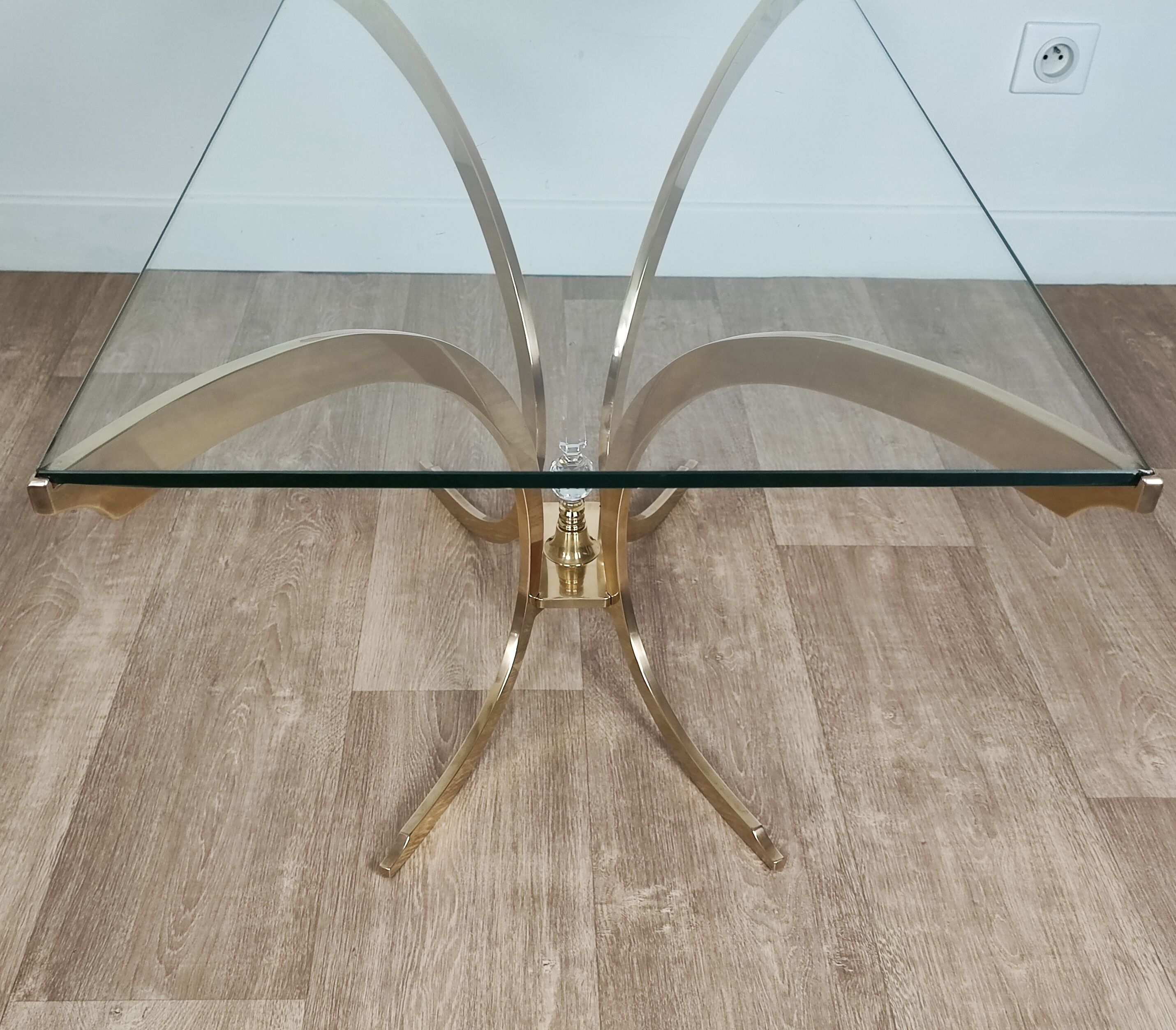 Table basse italienne en laiton