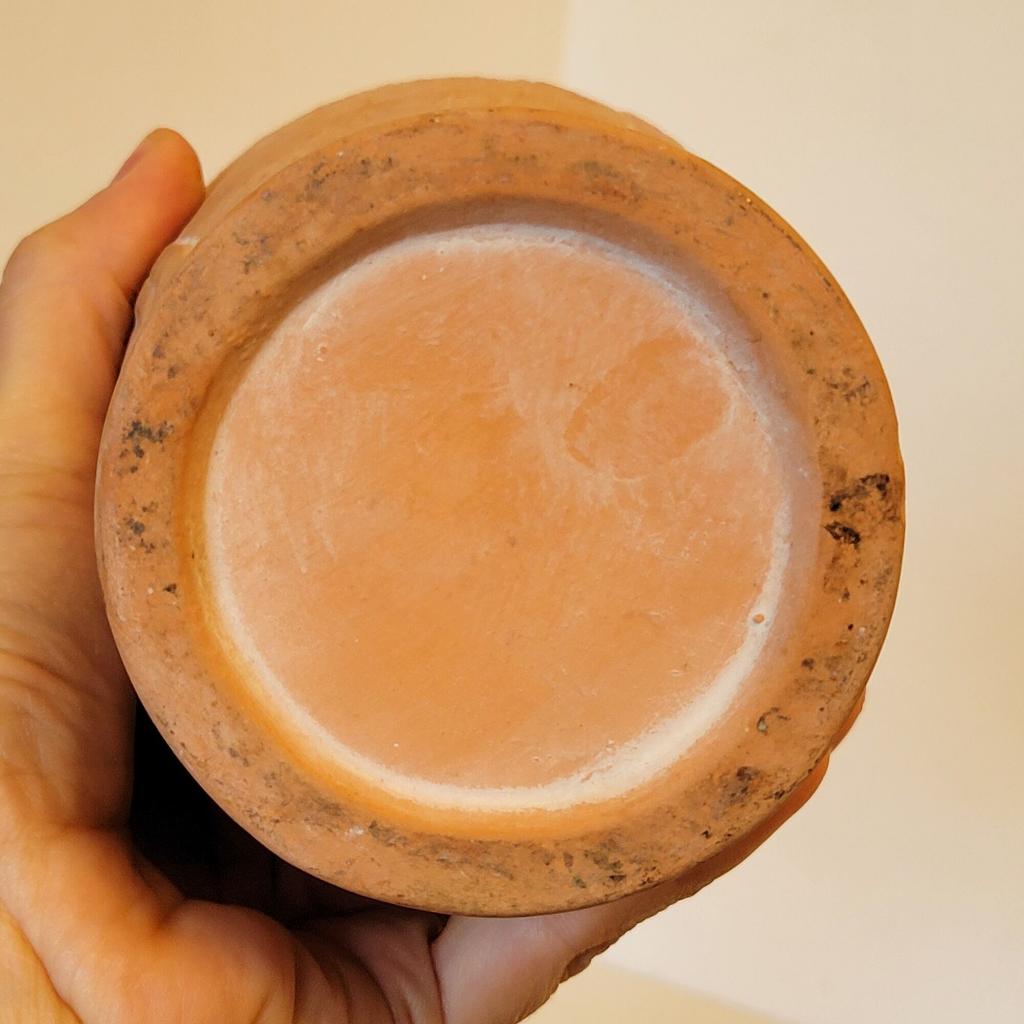 Terracotta vase sunflower decoration 1910, art nouveau