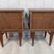 Pair of vintage bedside tables compass legs
