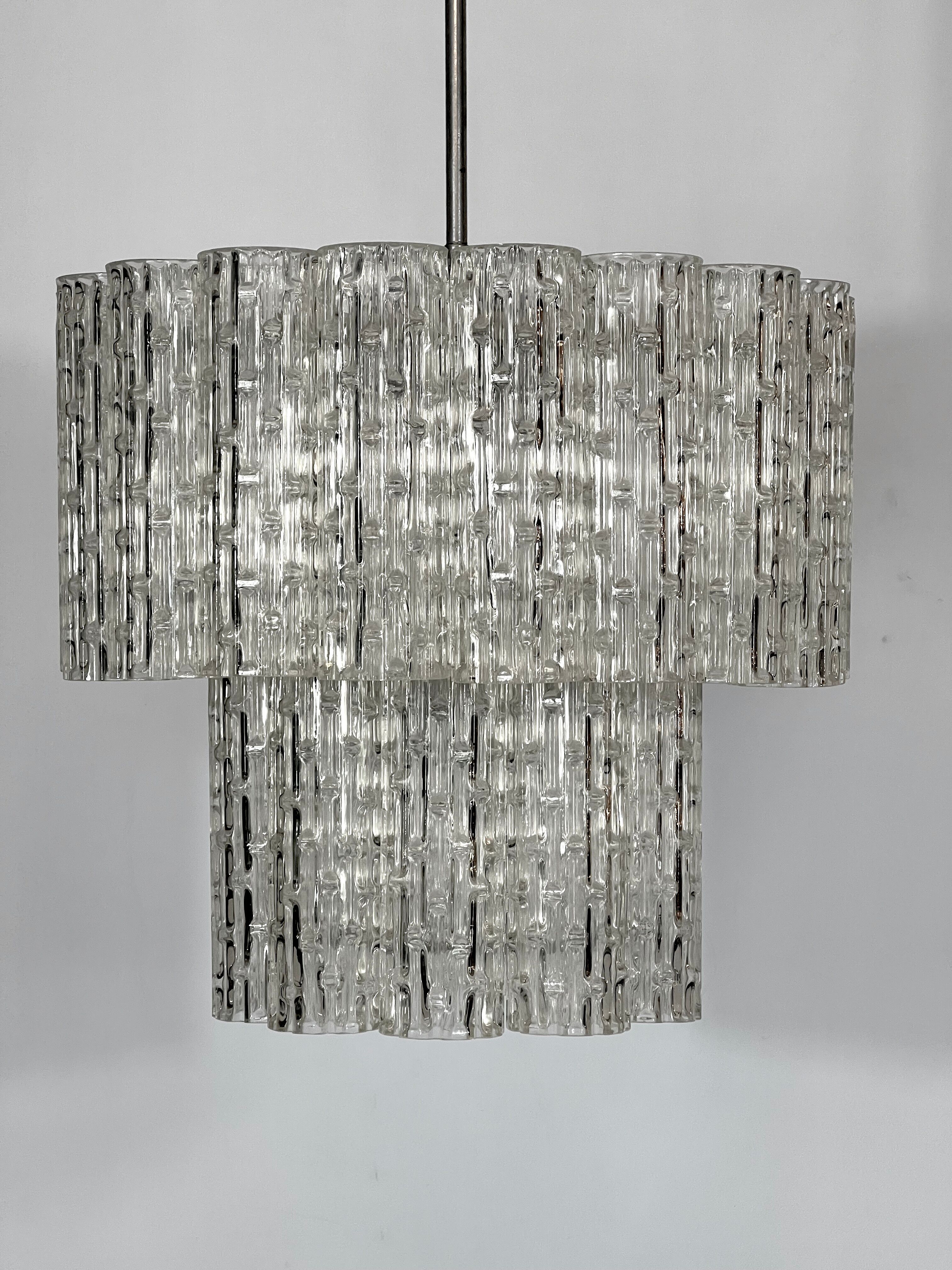 Vintage murano glass elements chandelier from 60s