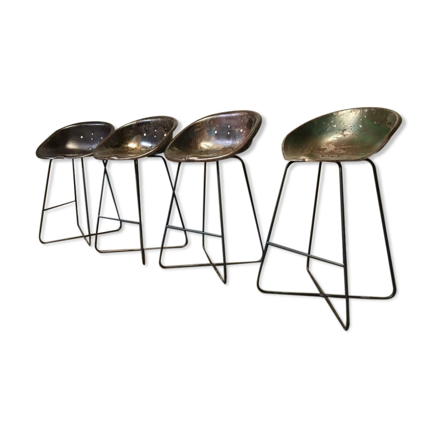 vintage industrial stool / tabouret