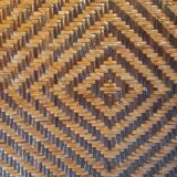 Vintage -Braided rattan sofa - chevron pattern