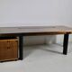 Important walnut executive desk for faram 1957 italy publisher 80's