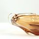Art glass amber bowl by jan beranek for skrdlovice, czechoslovakia circa 1960