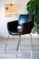 Fauteuil moderniste en chrome et simili cuir, année 50-60