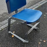 Set of 4 conference chairs by Max Stacker for Steelcase