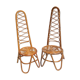 Set of two differents rattan garden chairs by Vittorio Bonacina, 1950s