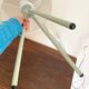90s Green Metal Tripod Lamp