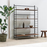 Shelf / Metal and solid wood bookcase, 1960