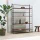 Shelf / Metal and solid wood bookcase, 1960